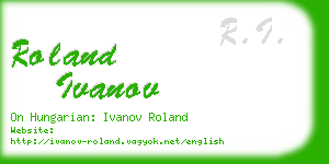 roland ivanov business card